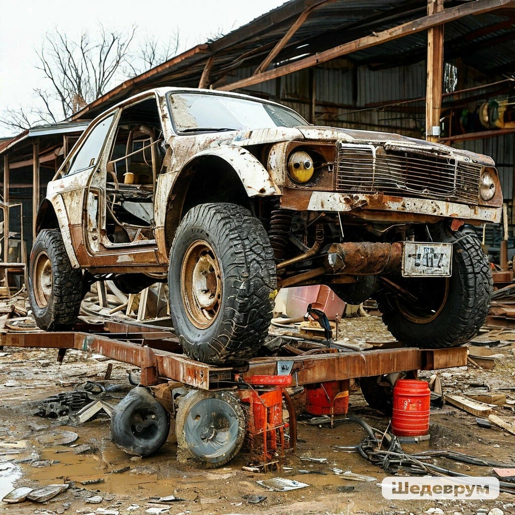 «Поддомкратил автомобиль»