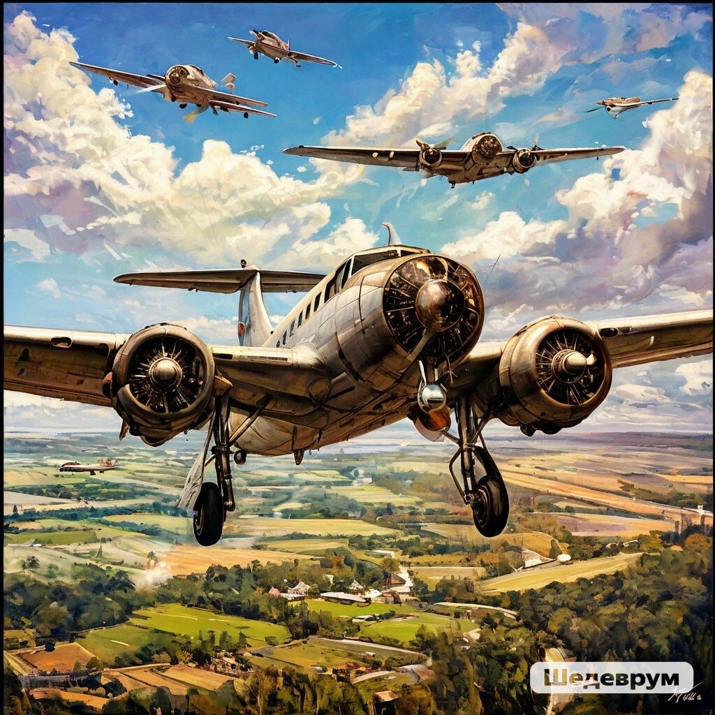 День создания армейской авиации России /как это видит Шедеврум/