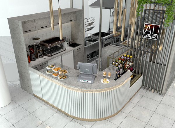 Вдохновившись кофейным ароматом, автор проектирует эффективнее :) На фото визуализация точки кофе с собой.