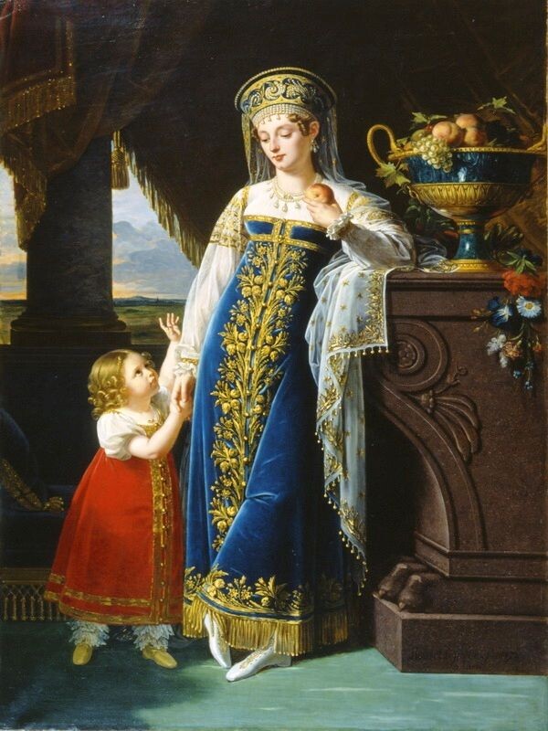 Робер Лефевр, портрет княгини Барятинской с дочерью, 1817 год