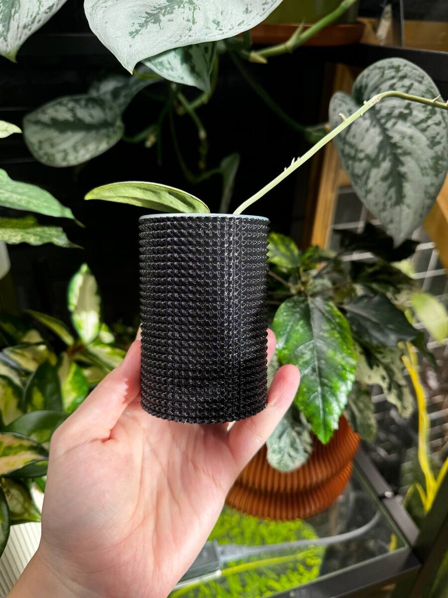 Кашпо для фитильного полива, внутри горшочек объемом 100 мл