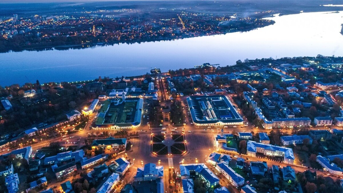 Вид на Кострому с птичьего полёта