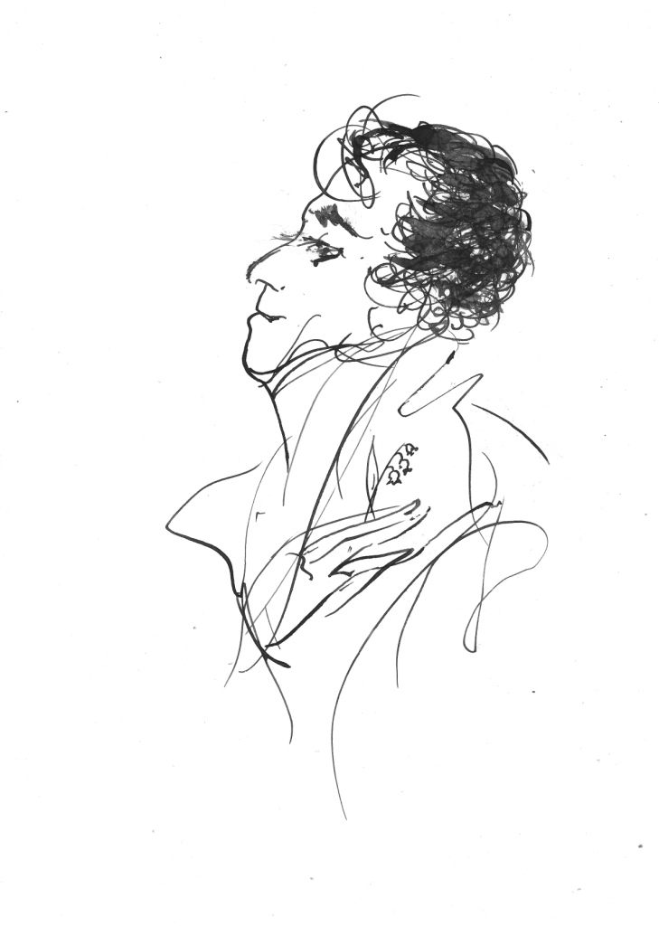 И рисуют-то теперь "великого русского поэта" Мандельштама так, что от Пушкина не отличишь. Портрет Осипа Мандельштама с ландышем в петлице Автор: Е. Шипицова.