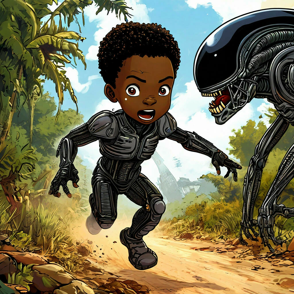 Яндексовский шедеврум постарался изобразить постер фильма «Чужой: Ромул» (2024). И в чём он не прав?