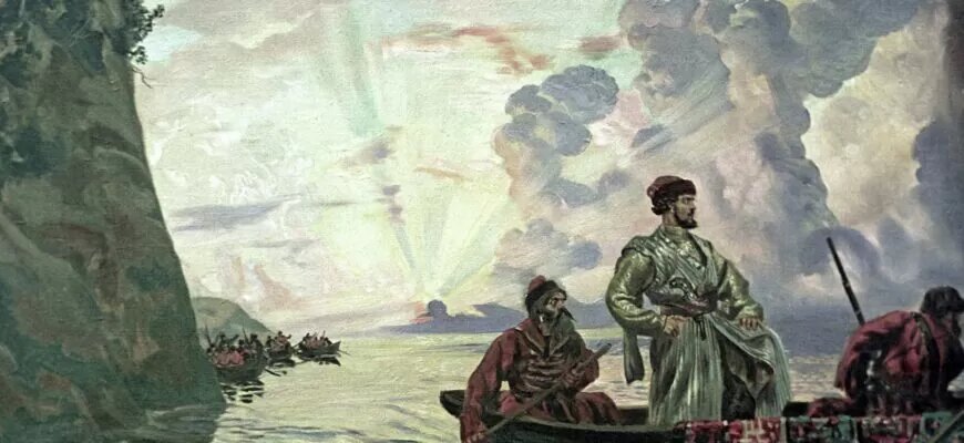 Картина «Степан Разин», автор Борис Михайлович Кустодиев