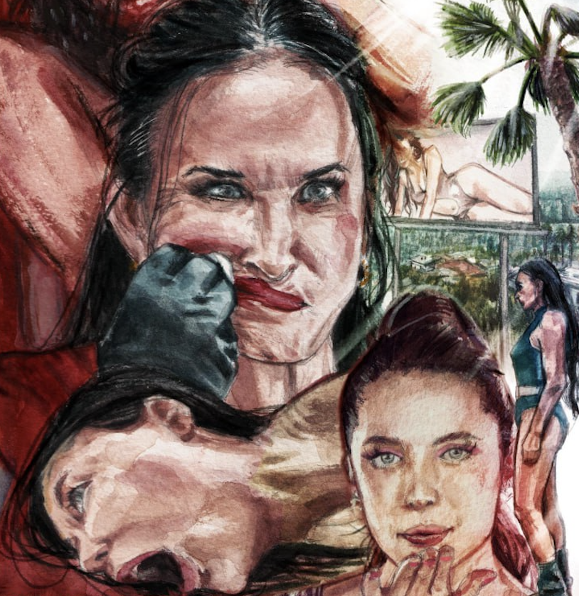 Постер к фильму "Субстанция" взят из ТГ канала @poster_pron 