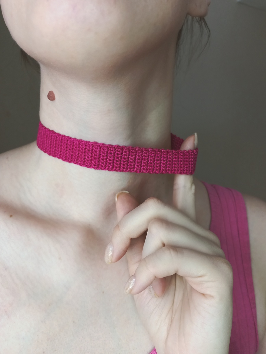 Чокер "Малиновая сладость"