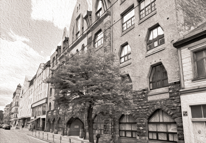 Здание 40-й английской школы в Риге