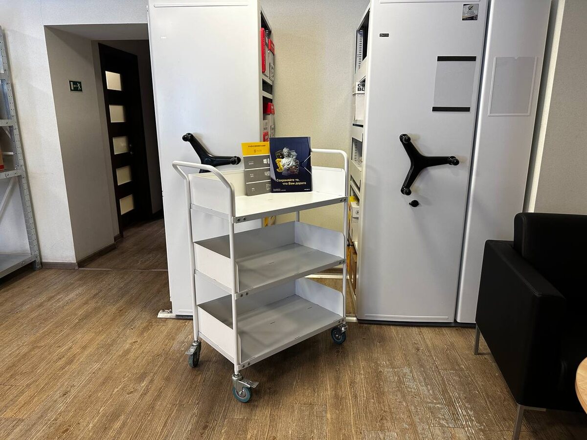 Архивная металлическая тележка