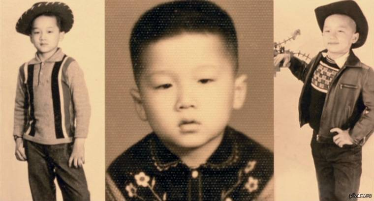 Последние детские фото Джеки Чана возрасте 6 лет, потом многие годы фотографий не будет. 