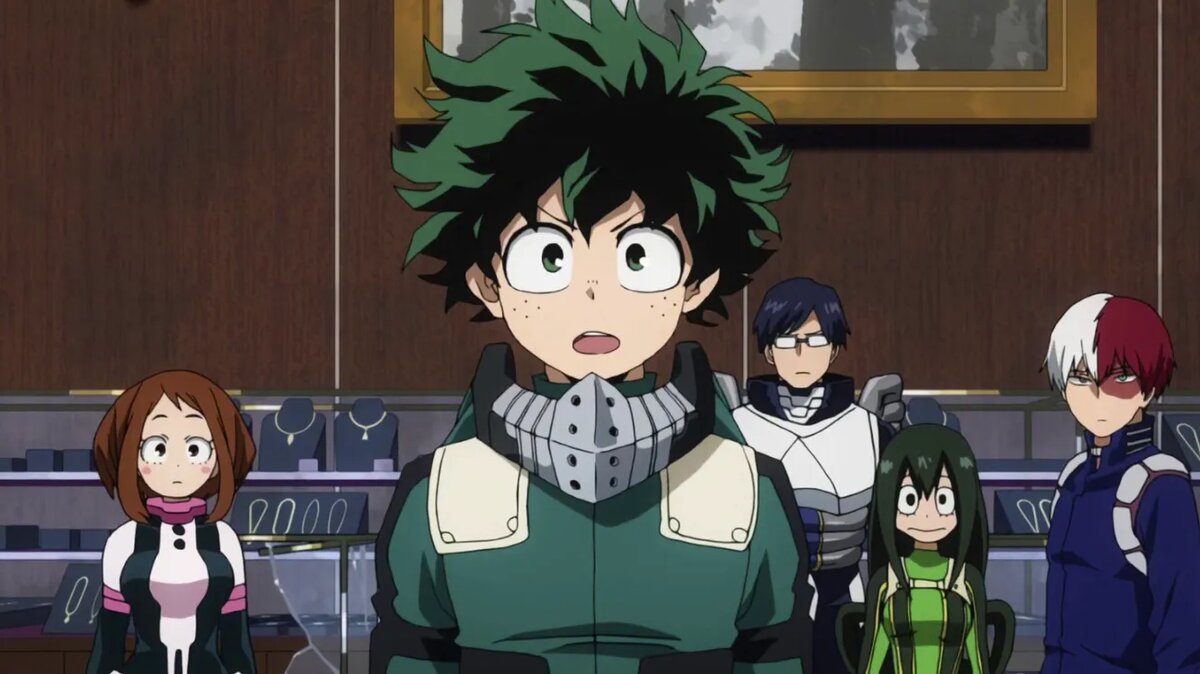 Кадр из аниме «Моя геройская академия»   📷