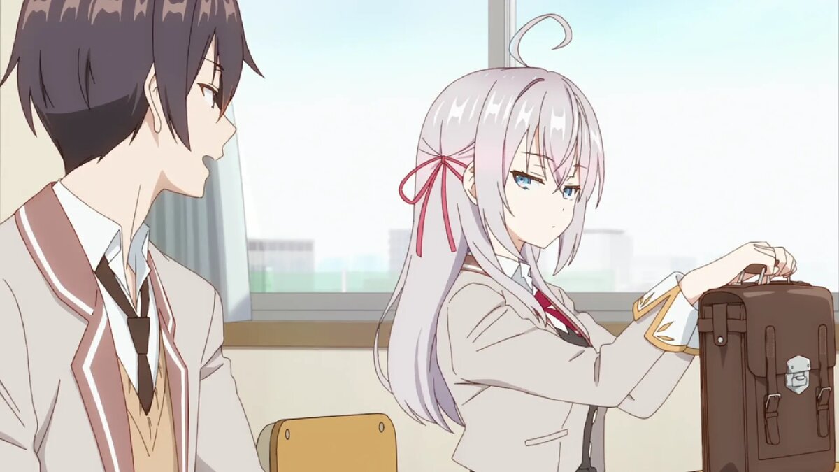 Кадр из аниме «Аля иногда кокетничает со мной по-русски»   📷