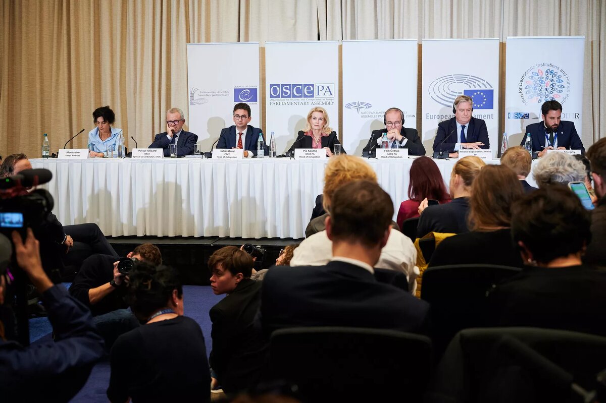 Пресс-конференция зарубежных наблюдателей по итогам парламентских выборов в Грузии © photo: Sputnik / Stringer