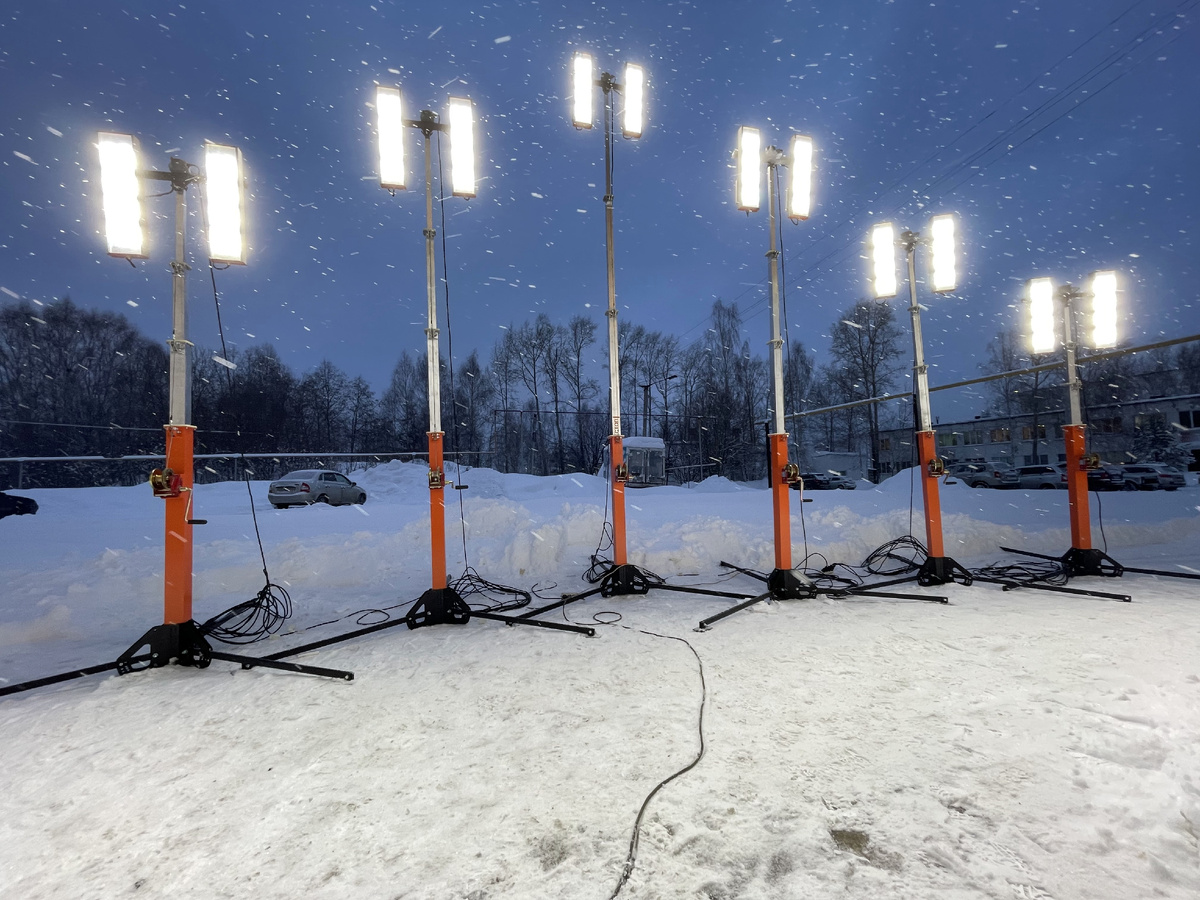 Проверка осветительных мачт перед отправкой