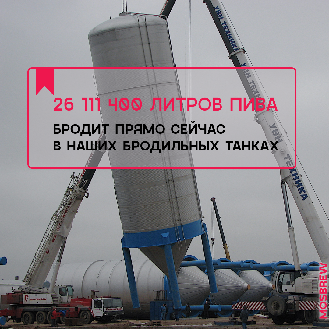 Архивное фото строительства Московской пивоваренной компании 