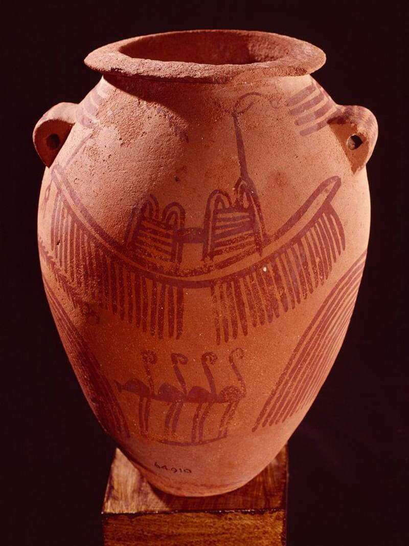 Глиняный горшок, артефакт додинастического периода Накады II (3500 – 3200 гг. до н.э.)