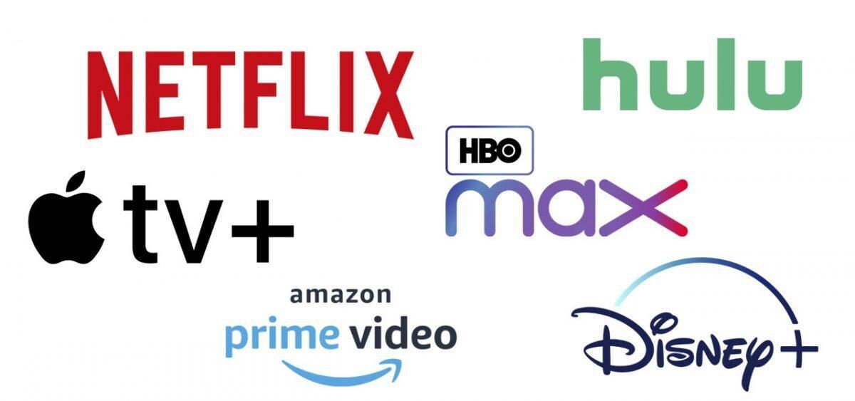 стриминговые платформы Netflix, Hulu, Amazon Prime, Disney+ и HBO Max, 