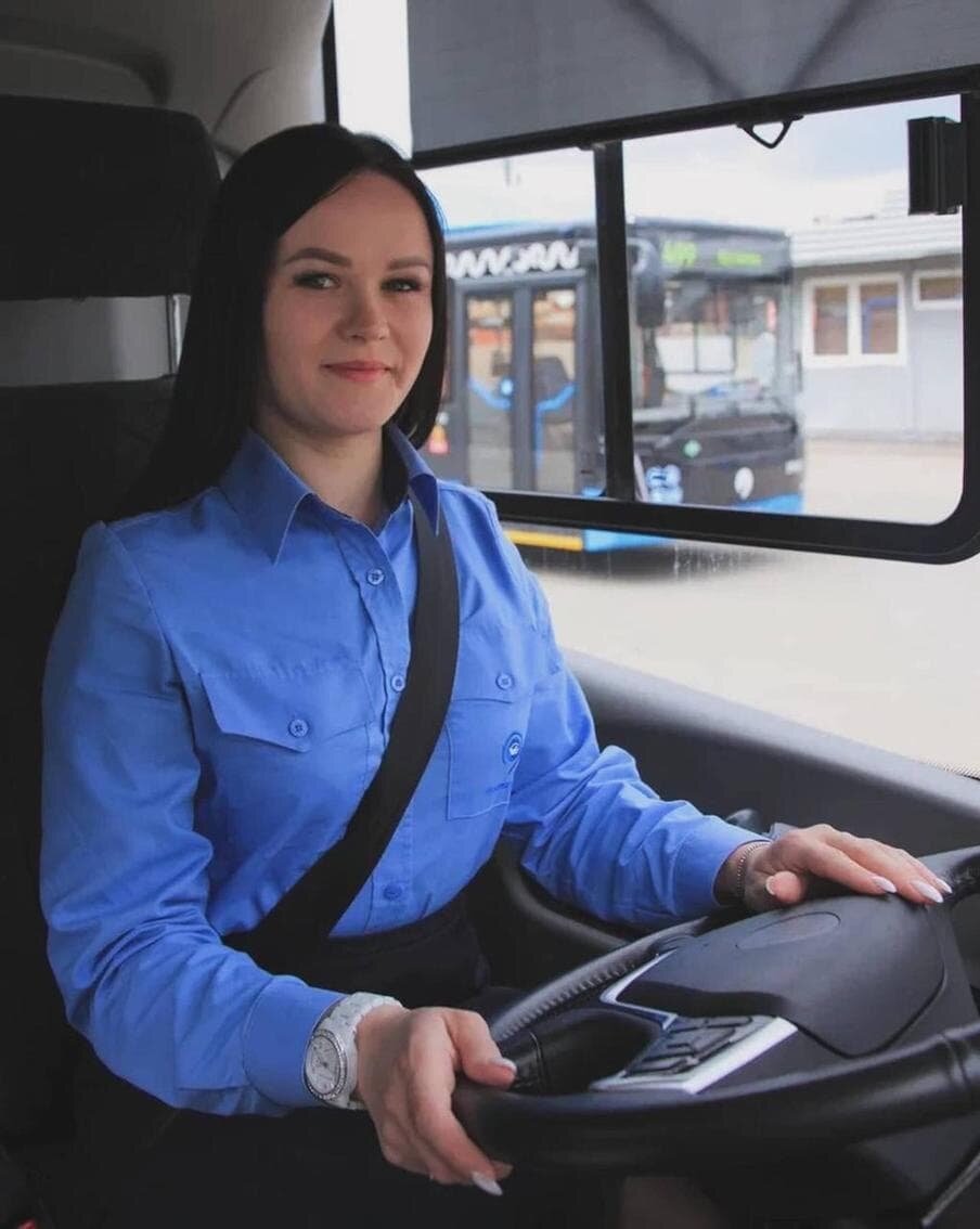    Анастасия Крюкова, водитель автобуса. Из личного архива