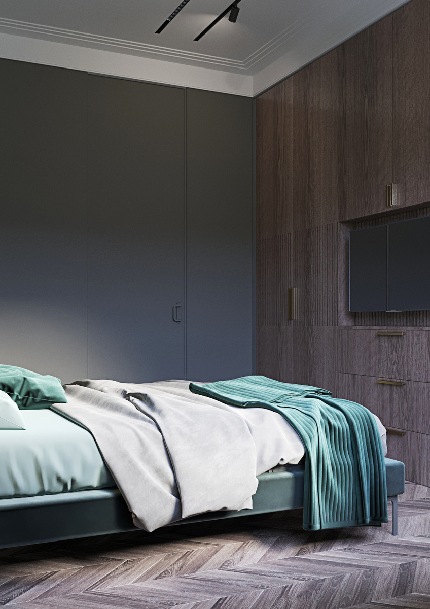 Скрытая дверь межкомнатная в ЖК "Сердце Столицы" | Студия Андрея Лобина