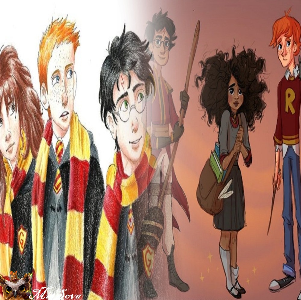 Два разных Гарри Поттера: слева оригинальный, справа - политкорректный. Коллаж автора