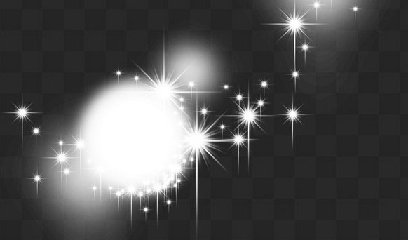 Из маленьких частичек начал скапливаться белый светящийся шар