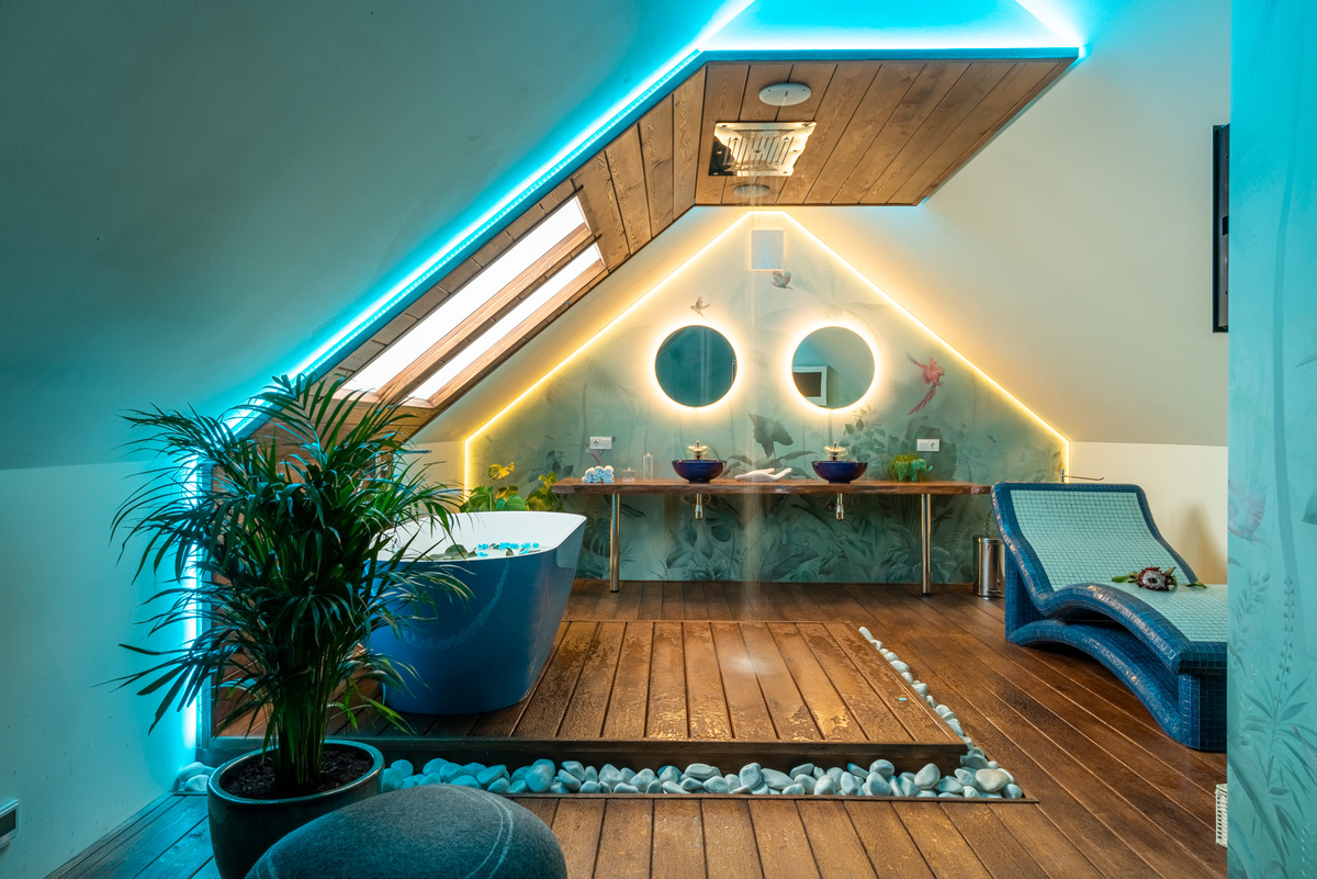 Душ впечатлений RAINZ в ванной комнате в загородном доме