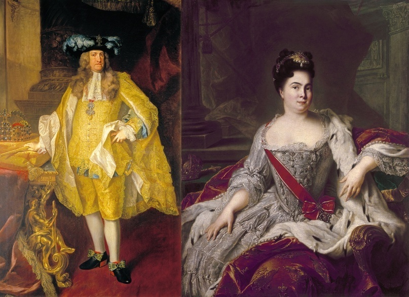 Карл VI - император Священной Римской империи германской нации в 1711-1740 гг. и Екатерина I - императрица Всероссийская в 1725-1727 гг.