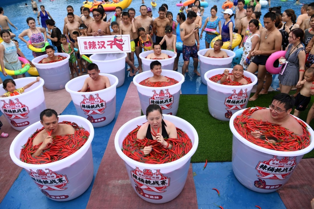 China chili fest. : Chen Chao/CNS via Reuters