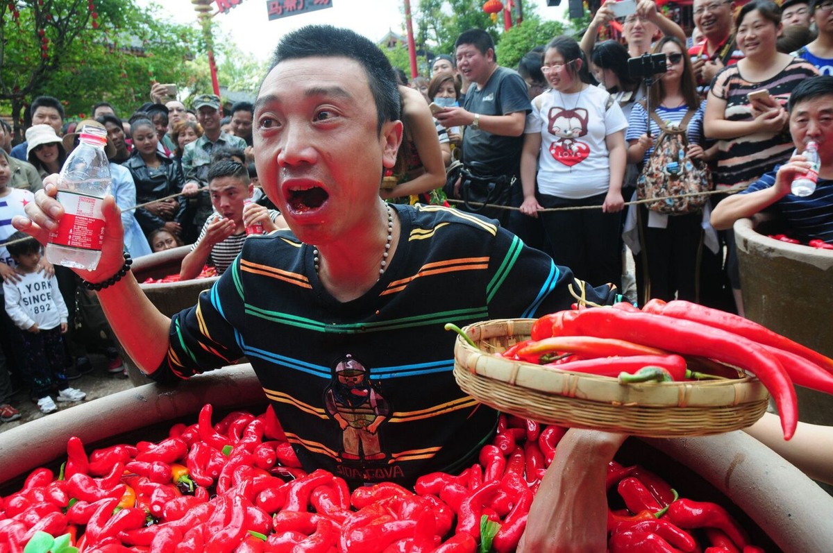 China chili fest. : STR/AFP via Getty Images 
