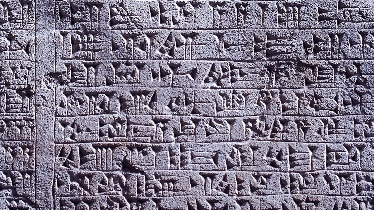 Письмо шумеров похоже на китайские иероглифы, которые пытались написать клинышками.