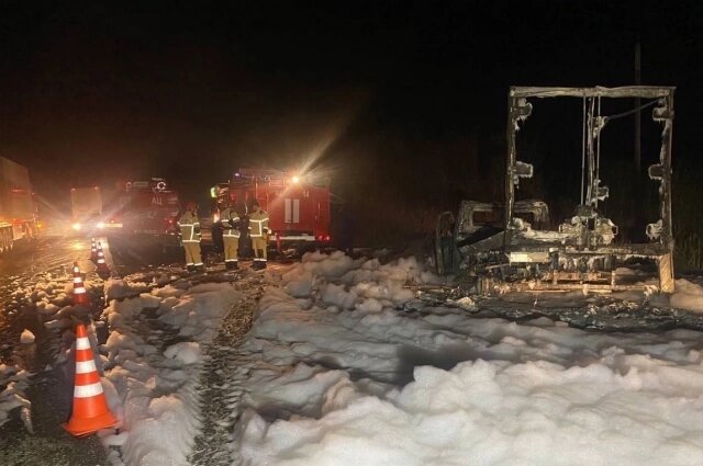    Пожарные потушили машины и деблокировали погибших. Фото: Госавтоинспекция Удмуртии