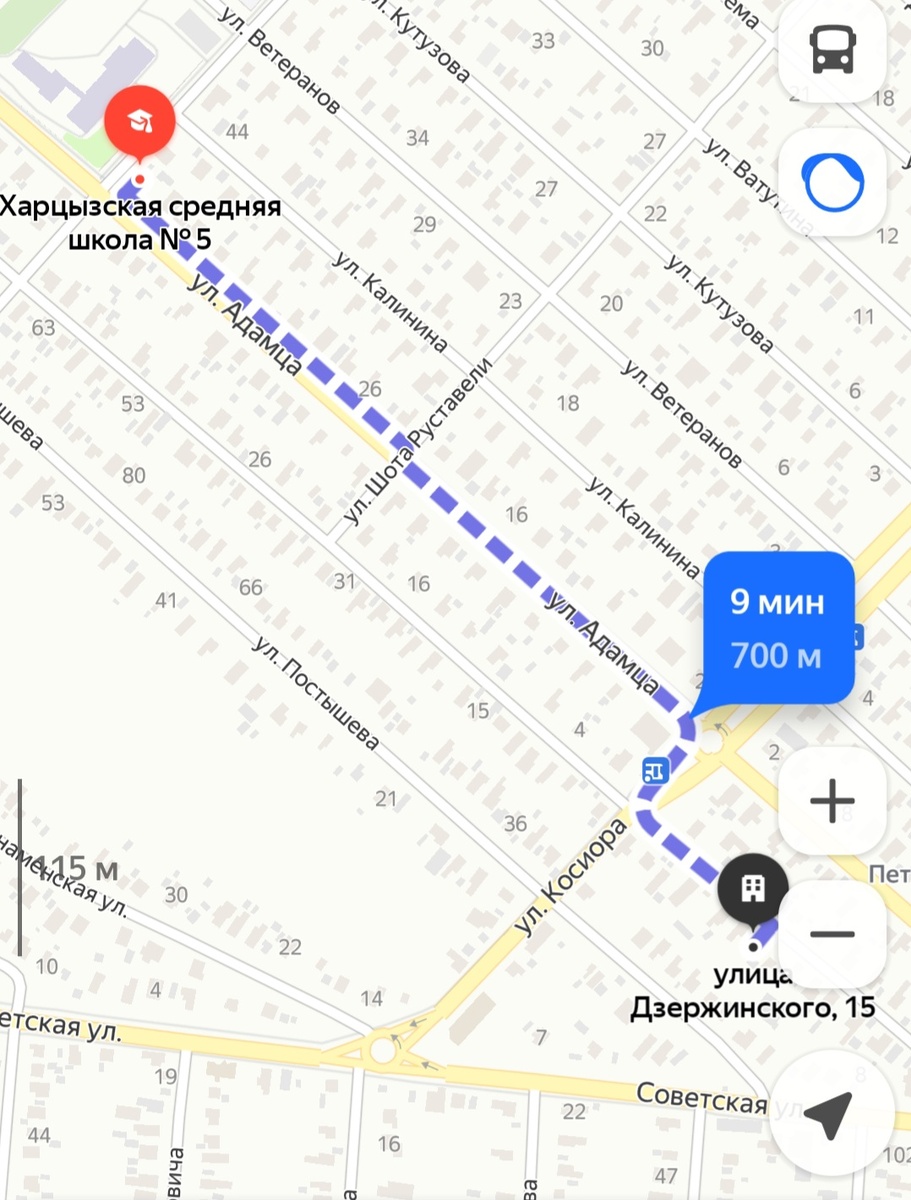 Путь от школы к бабушке