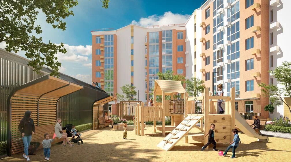 Внутренняя территория жилого комплекса «Белые Росы»