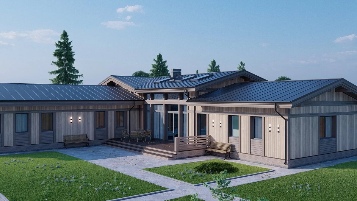 Загородный дом по проекту "Грац" компании NATURI