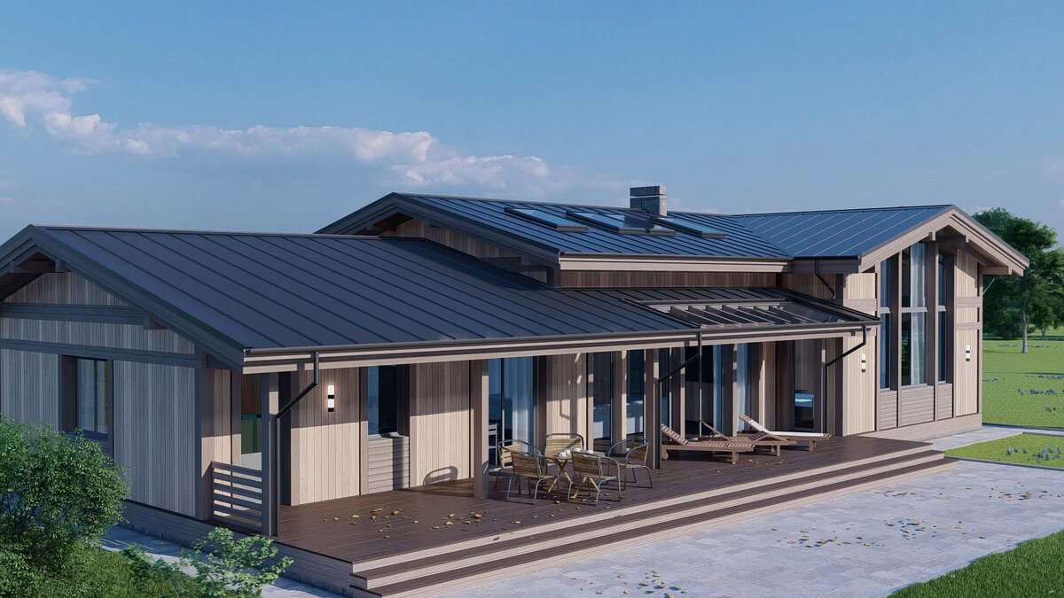 Одноэтажный дом "Грац" по уникальной технологии NATURI