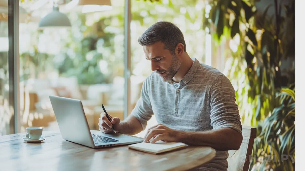     Мужчина занимается самообучением © Фото: uznay.ru