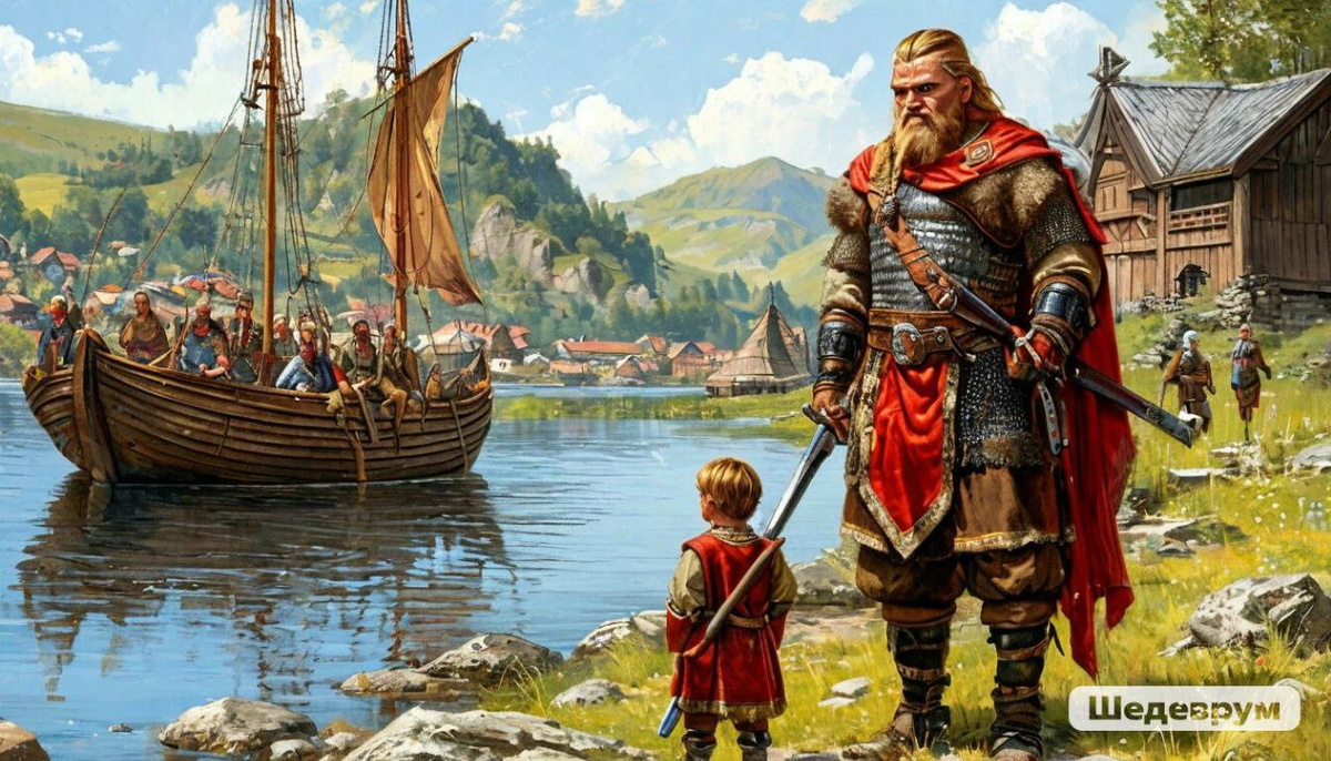 Князья Олег и Игорь собираются захватить Киев, по версии нейросети. 