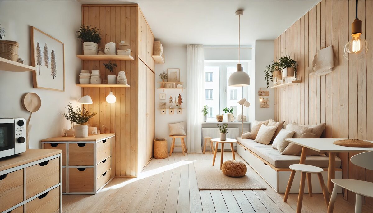 Скандинавский стиль для светлой и уютной квартиры