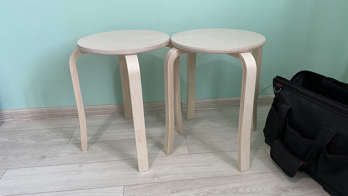 Деревянный табурет из берёзы