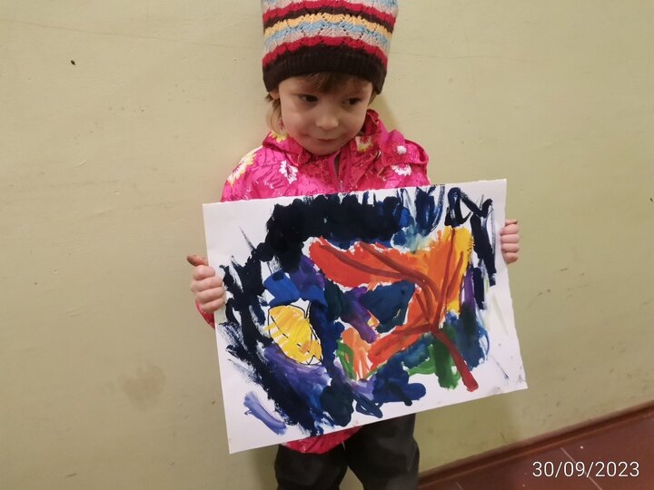 Прошлогодний лист. Уровень, допустимый для 4 лет. 