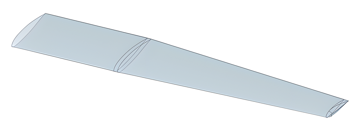 Рисунок 2 – Геометрическая модель крыла в CAD-формате 
