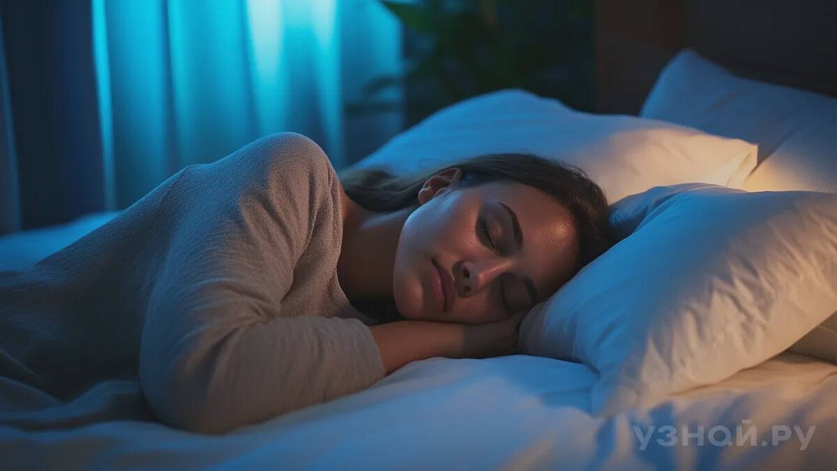     Женщина спит ночью в постели © Фото: uznay.ru