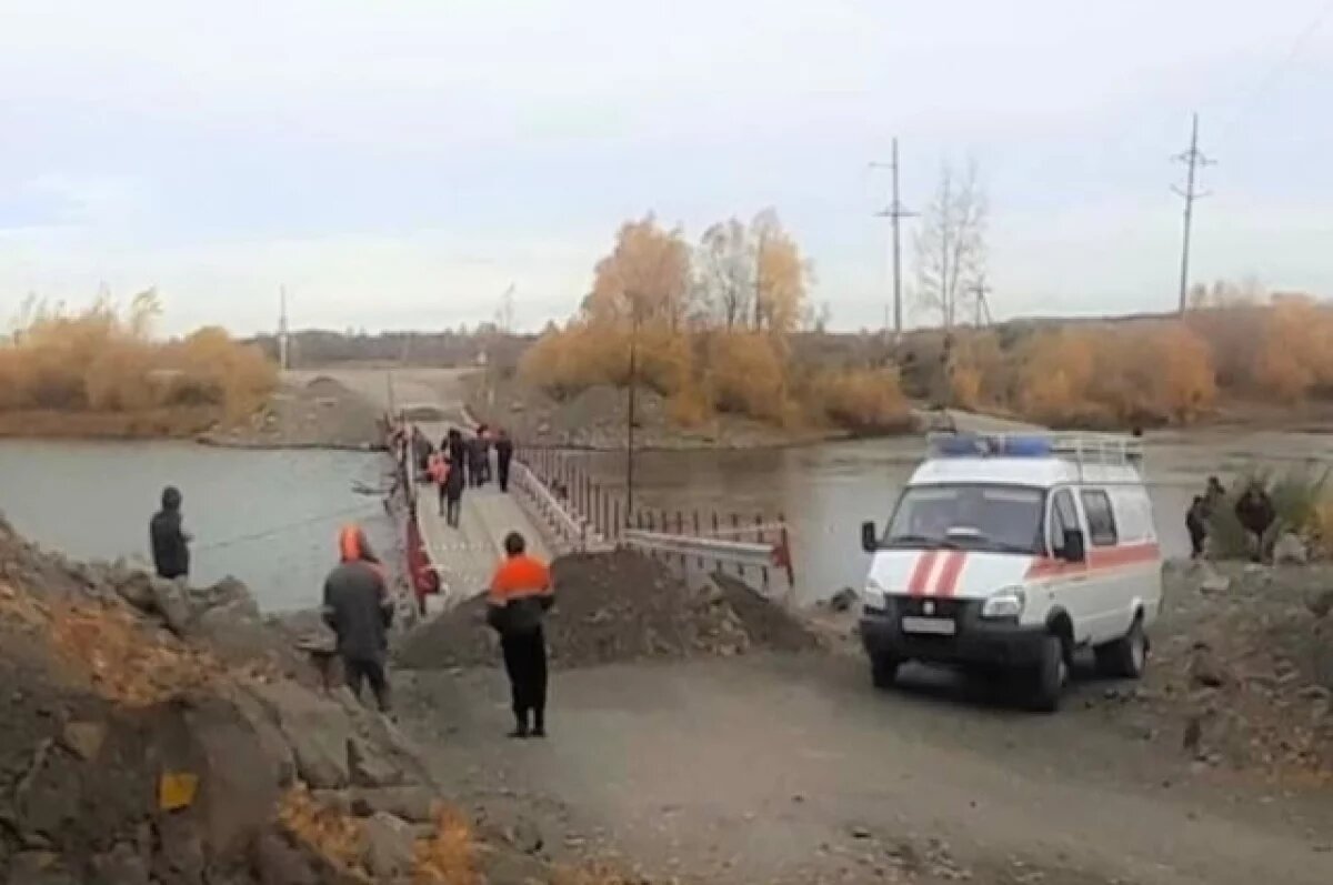 Ачинск понтонный мост через чулым