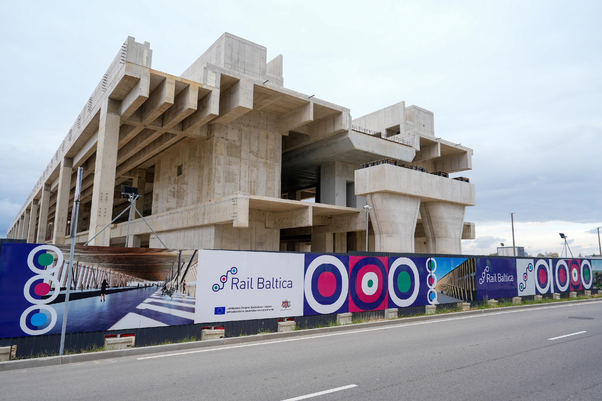 Строительные работы на центральном узле Rail Baltica в Риге © CC BY-SA 2.0 / Saeima / Ieva Ābele
