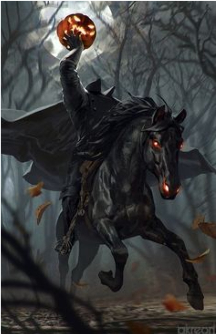 ...А постучаться может демонический всадник на адском коне- Дуллахан. Такой вот красавец без головы.