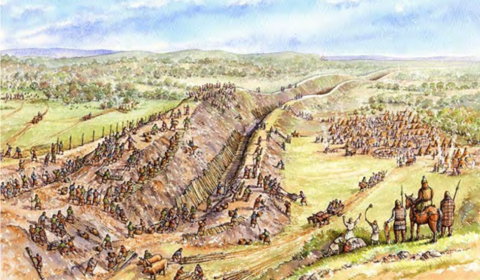 Вал Чёрной свиньи на этапе строительства