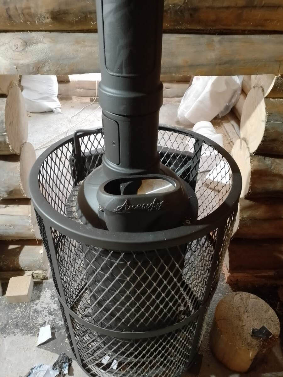 печь атмофера в сетке