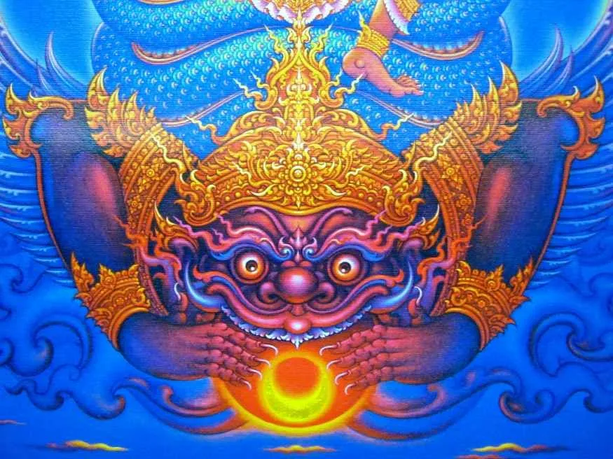 Раху пожирает Сурью