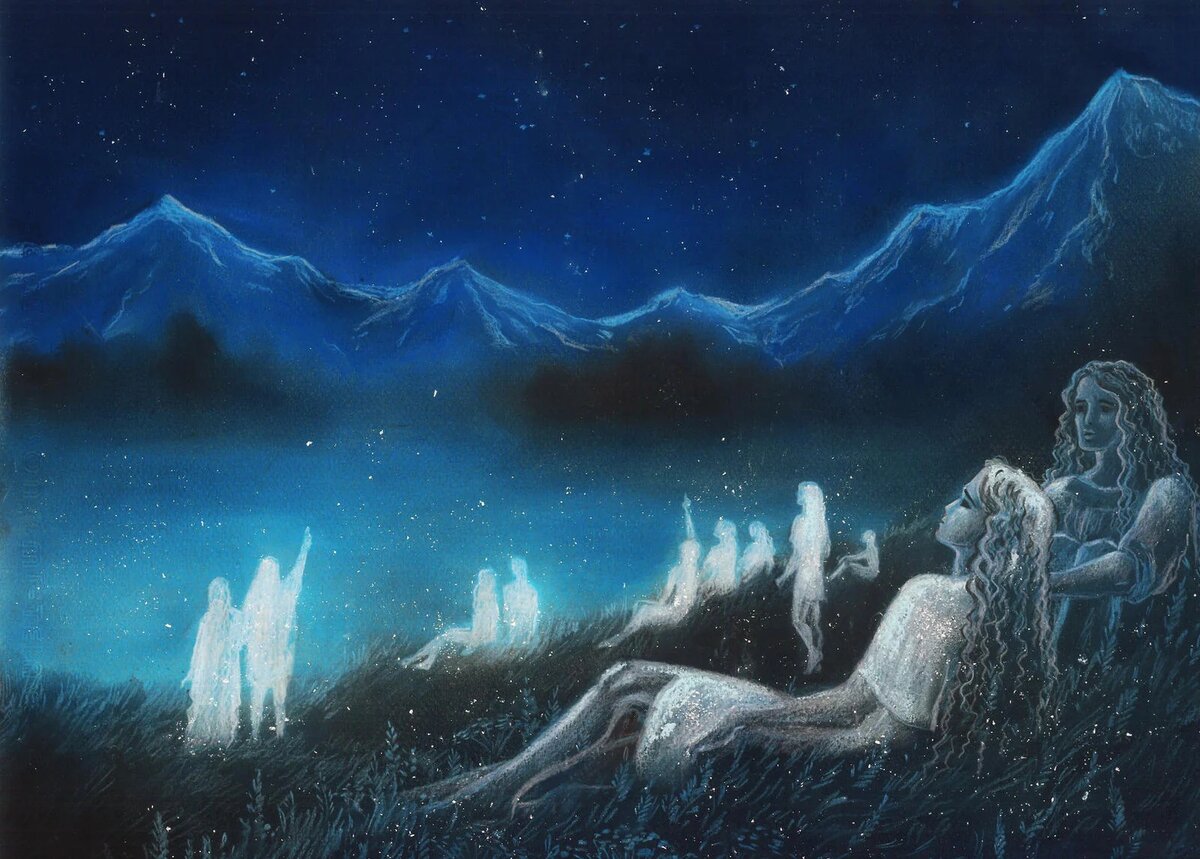 Пробуждение эльфов у вод Куивиэнен © илл. Maria Awsejkova