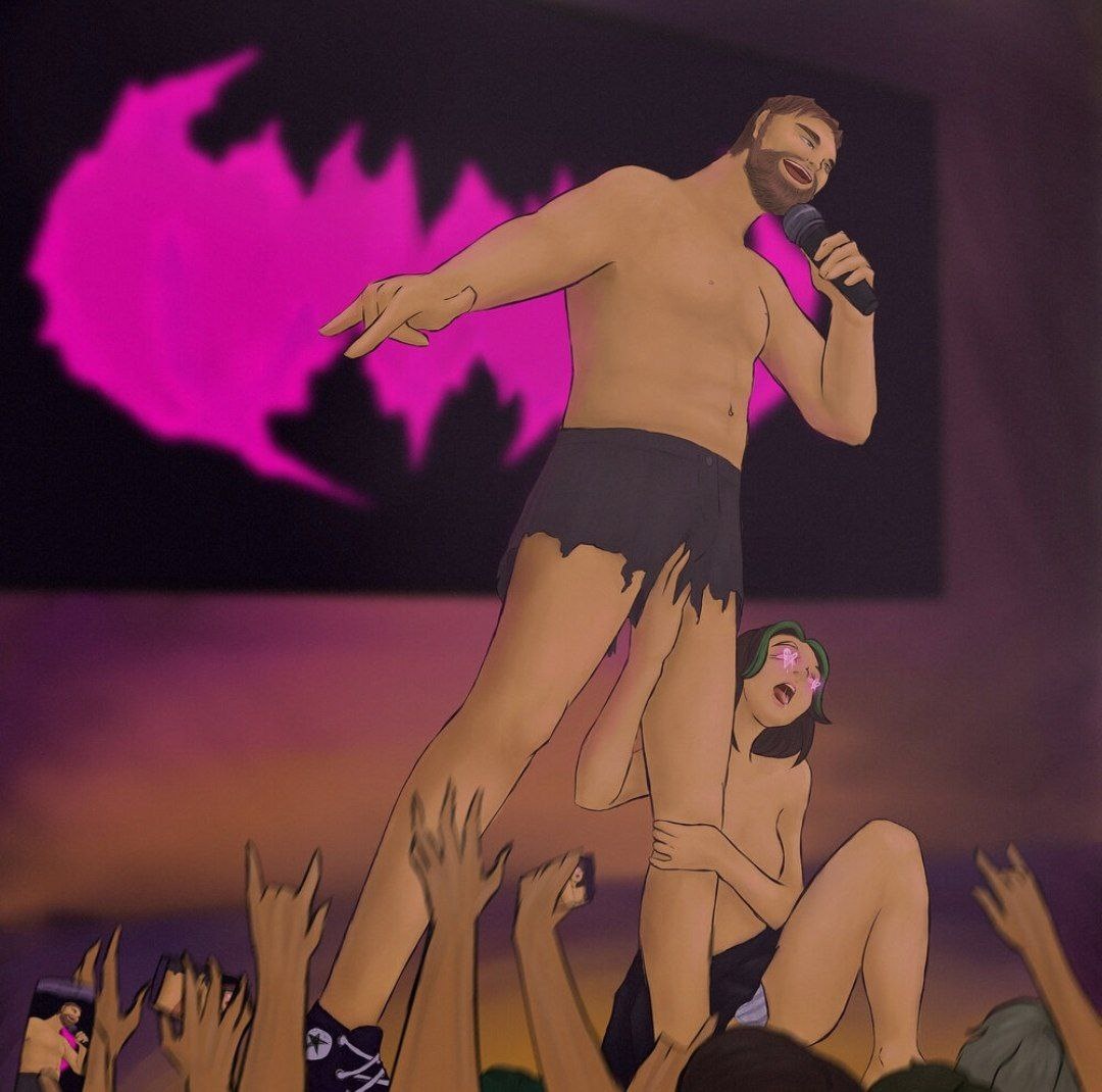 обложка к песне, вдохновлённая группиз